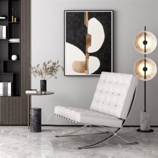 White Barcelona Chair  (Last 3 Available)